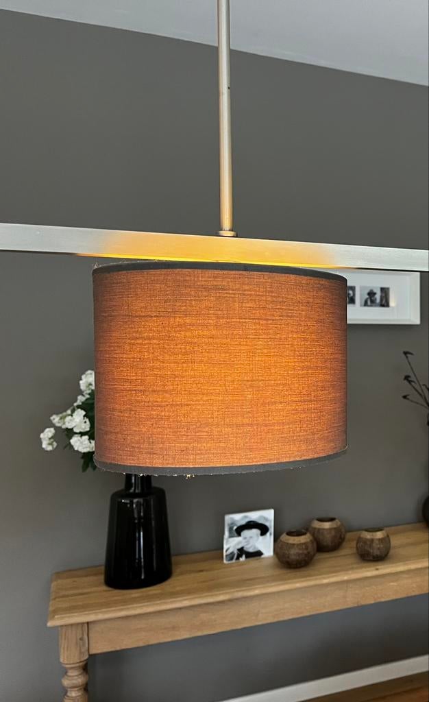 5 Lampkappen bruin/taupe kleurige, Maison & Meubles, Rond, Comme neuf, Brun, 25 à 50 cm