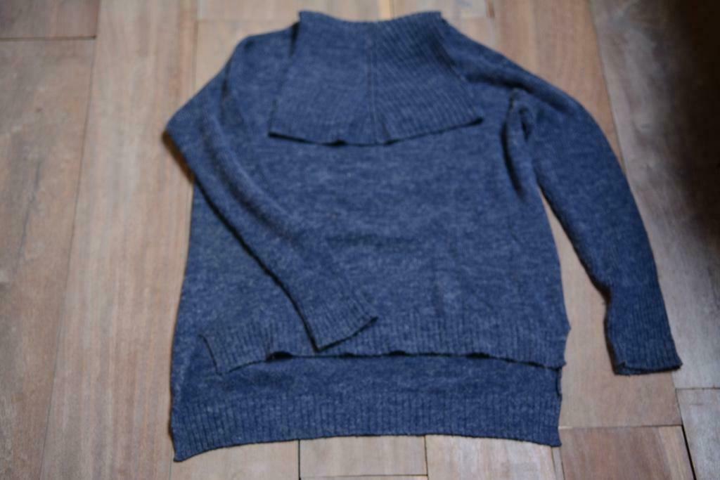 Only pull col roulé bleu chiné taille S, Envoi, Porté, Taille 36 (S), Bleu