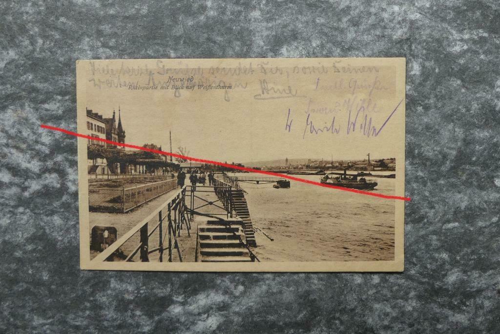 Postkaart 27/5/1918 Neuwied, Rheinpartie, Duitsland, Ophalen of Verzenden, Voor 1920, Gelopen, Duitsland