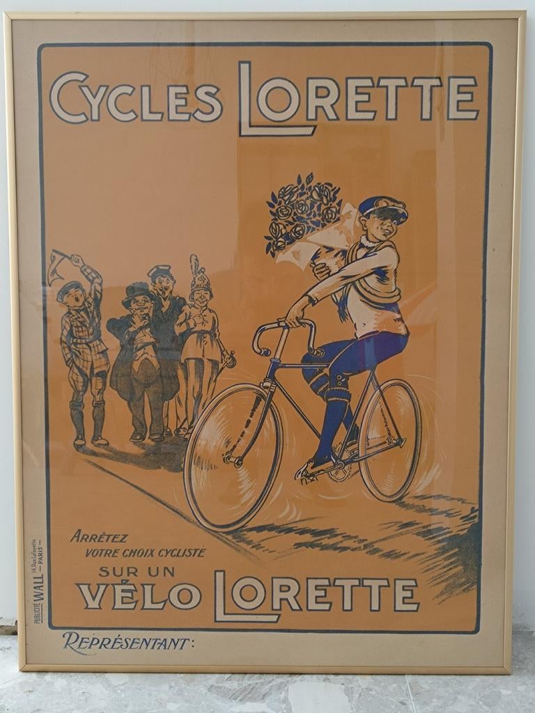 Vintage poster Cycles Lorette, Ophalen