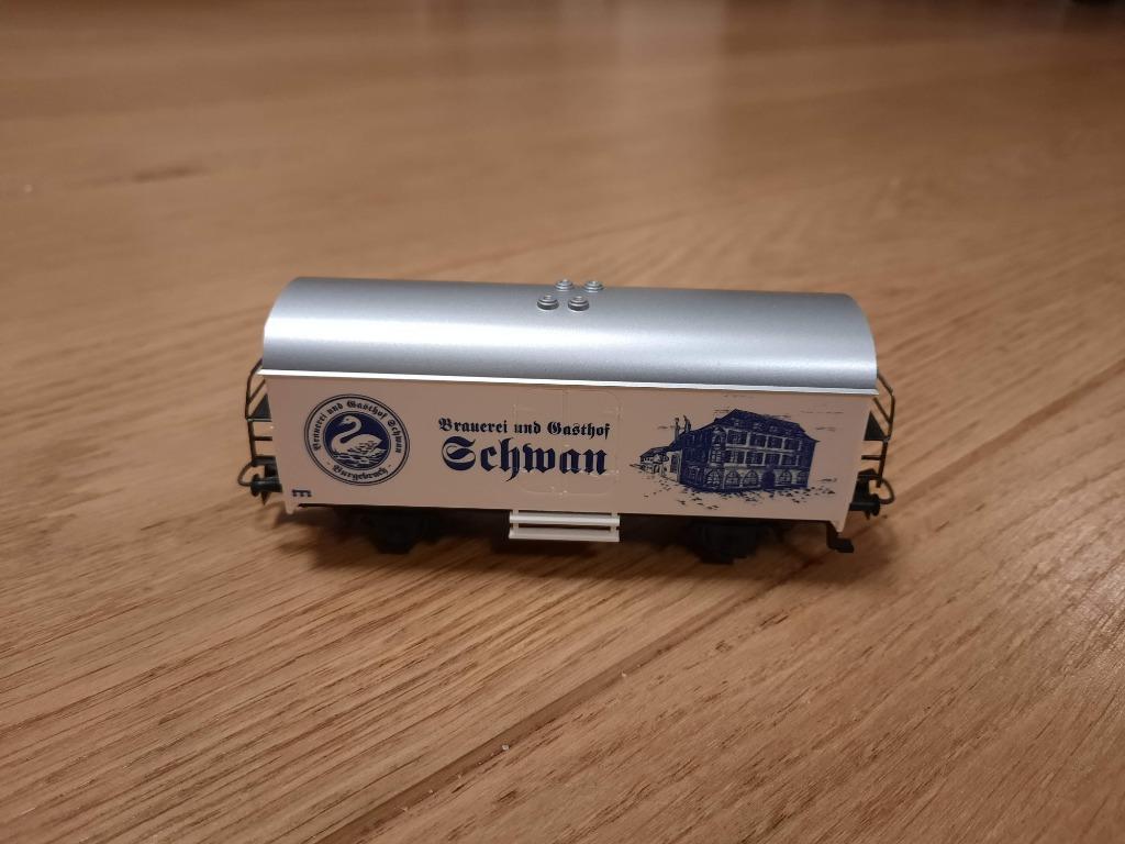 Märklin 4415 (2002126) - wagon frigorifique Brauerei Schwan, Hobby en Vrije tijd, Modeltreinen | H0, Gebruikt, Wagon, Märklin