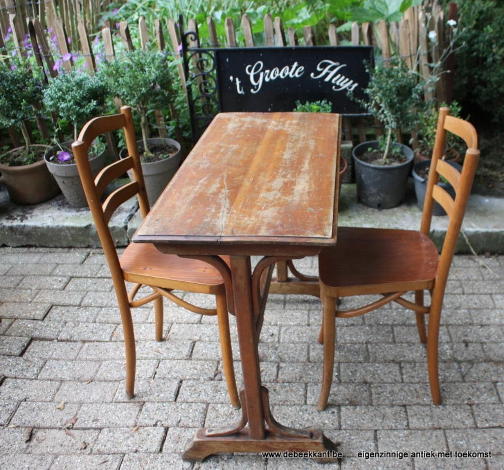 Retro vintage antieke oude cafétafel ZONDER stoelen, Enlèvement ou Envoi