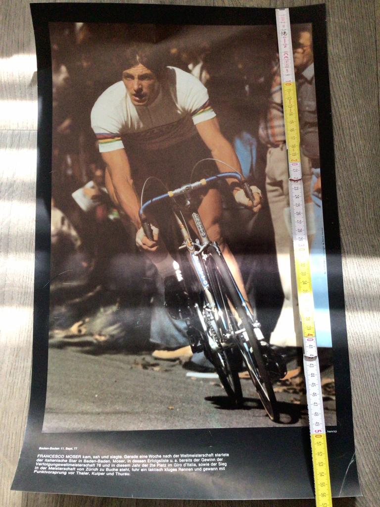 Wielerposter 1977 wk team samson francesco moser, Verzenden, Zo goed als nieuw