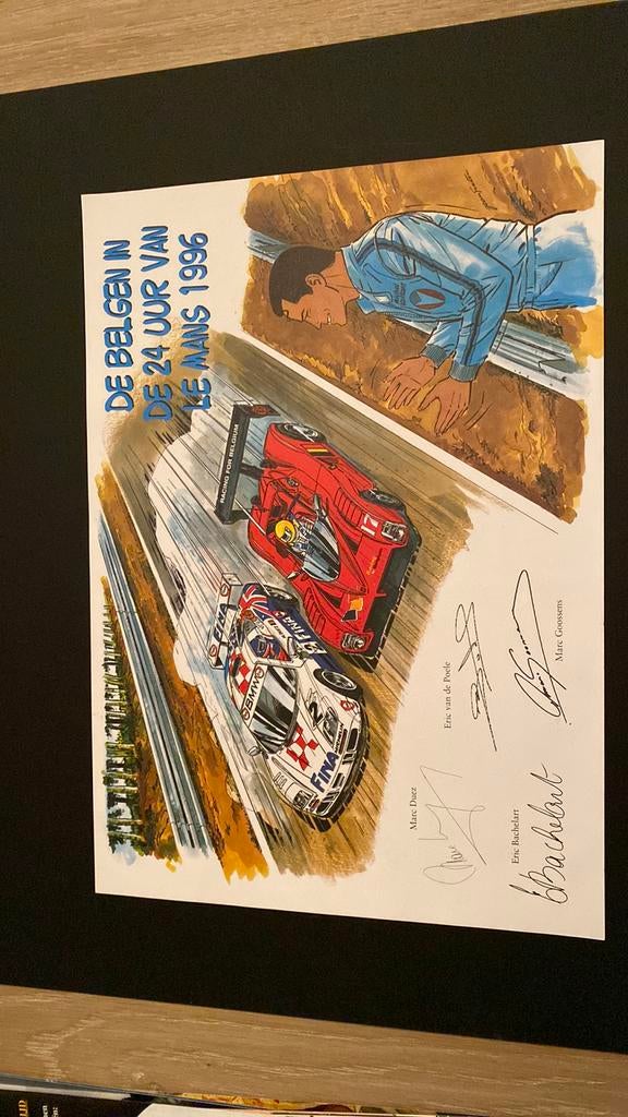 Graton michel vaillant affiche Le Mans 1996, Verzamelen, Ophalen of Verzenden, Zo goed als nieuw