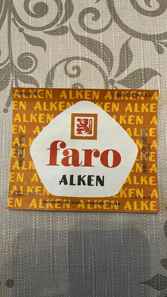 Etiket Cristal Alken, Faro Alken, Collections, Enlèvement ou Envoi, Neuf
