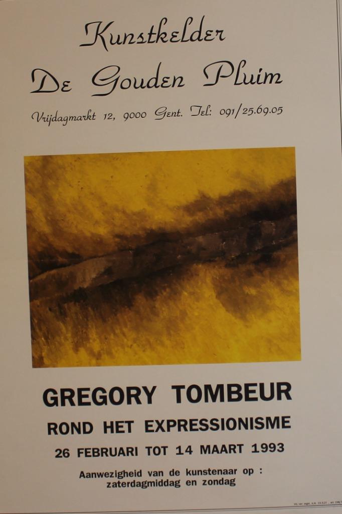GREGORY TOMBEUR ROND HET EXPRESSIONISME affiche 1993, Verzamelen, Ophalen of Verzenden