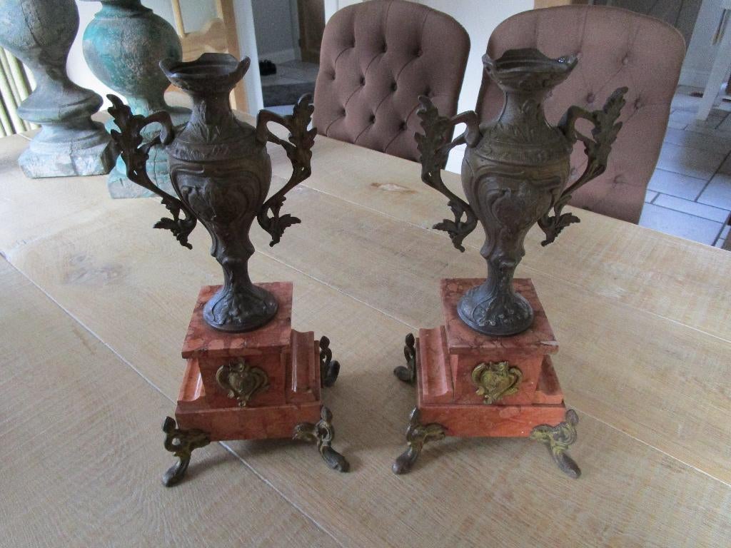 schouwgarnituur, Antiek en Kunst, Ophalen of Verzenden