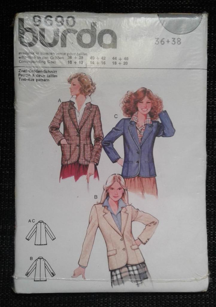 patron de couture rétro Burda, Enlèvement ou Envoi, Femme, Manteau, Burda