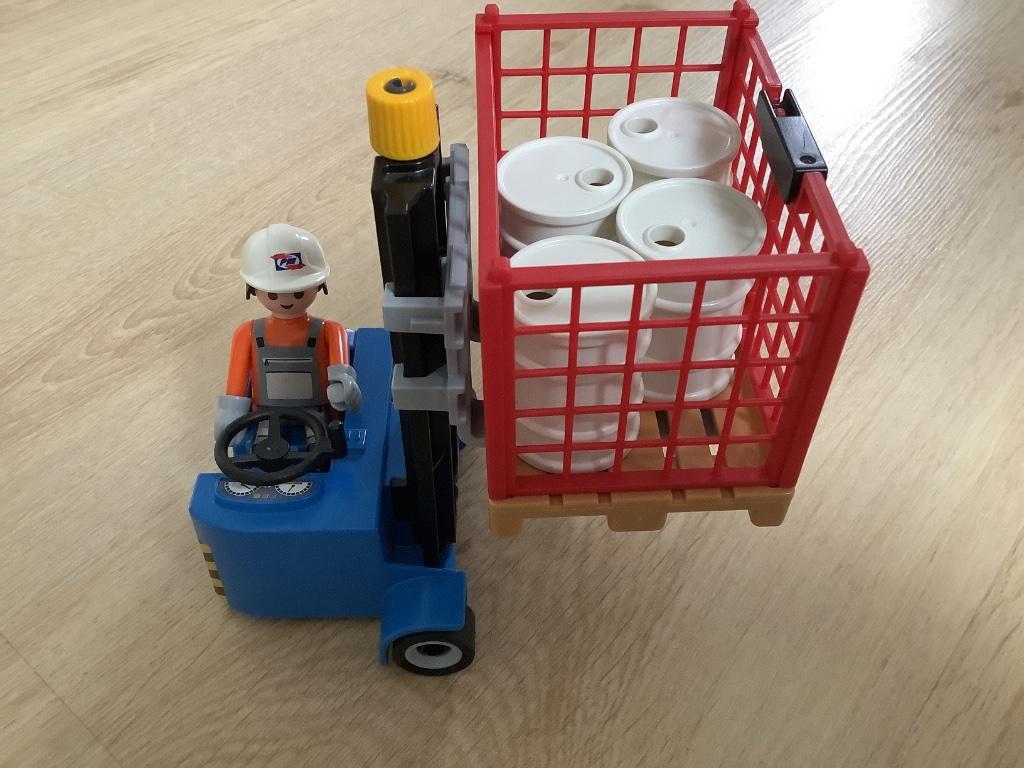 Playmobil vorklift met accessoires 5257, Kinderen en Baby's, Speelgoed | Playmobil, Ophalen of Verzenden, Zo goed als nieuw, Complete set