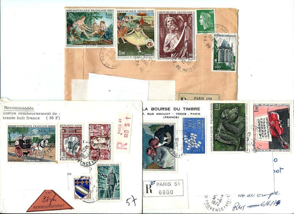 Très belles enveloppes timbrées, Enlèvement ou Envoi, Affranchi, Autre, Oblitéré