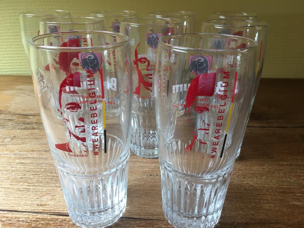 9 verres de Red Devils, Enlèvement ou Envoi, Neuf, Verre à bière