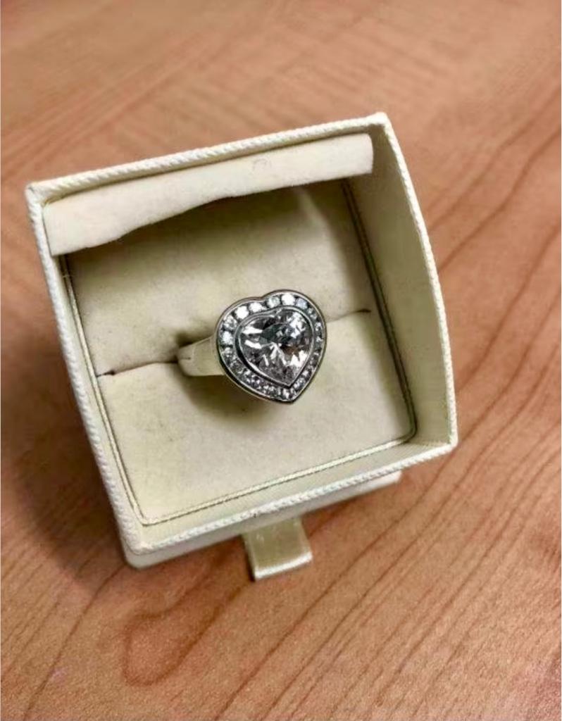 Prachtige echt zilveren ring ‘Hart’. Gestempeld., Enlèvement ou Envoi, Neuf, Argent, Argent