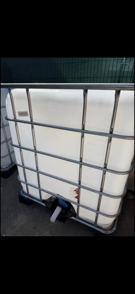 IBC TON 1000L, Tuin en Terras, 150 liter of meer, Ophalen, Zo goed als nieuw, Met kraantje