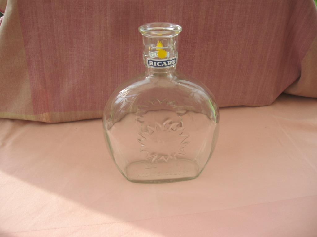 Carafe en verre Ricard, grande taille ronde, d'environ 1 lit, Enlèvement ou Envoi, Comme neuf, Ustensile