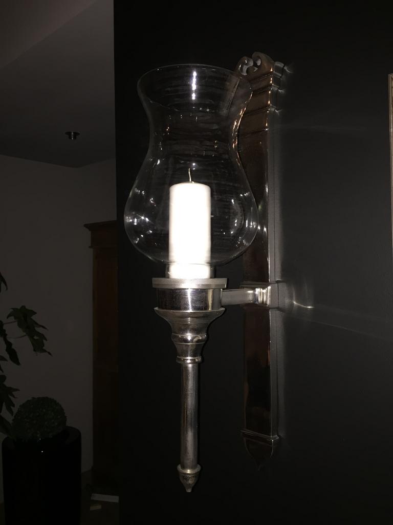 Uplighters 2 stuks ( zonder kaarsen), Ophalen, Glas