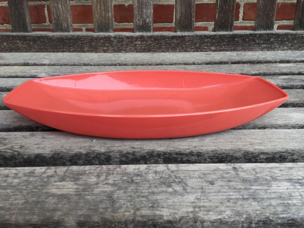 Vintage schaal melamine oranje  70s, Verzamelen, Ophalen of Verzenden
