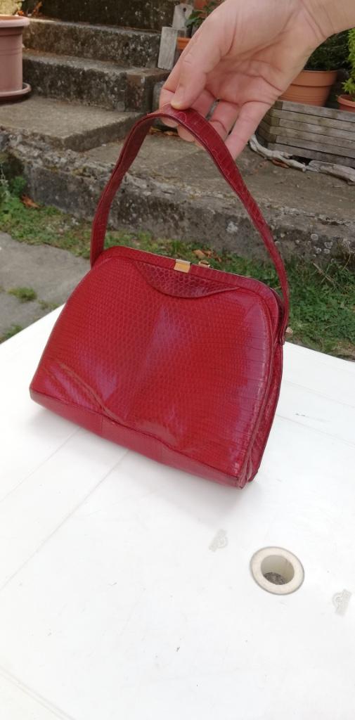 Sacoche vintage rouge, Enlèvement ou Envoi, Comme neuf, Rouge, Cuir
