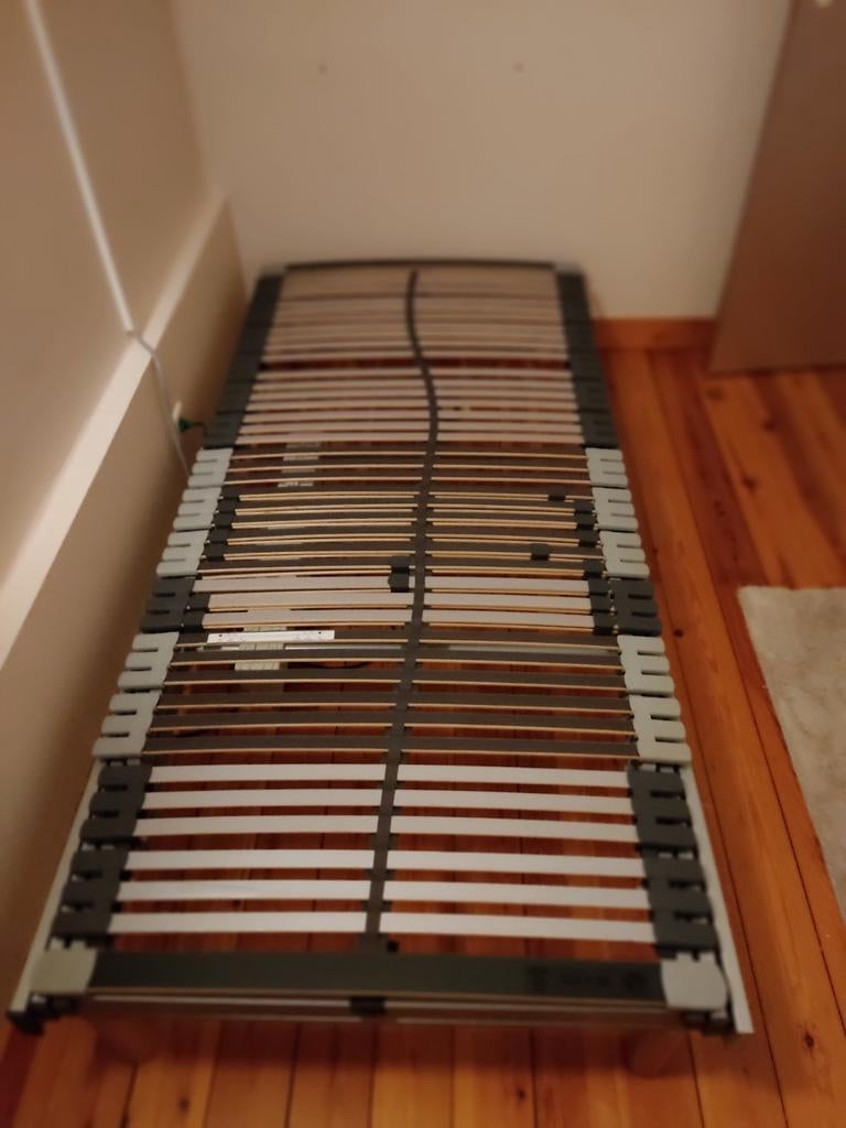 OKIN Elektrisch Verstelbare Lattenbodem 90x200 cm met Motor, Ophalen, Bedbodem