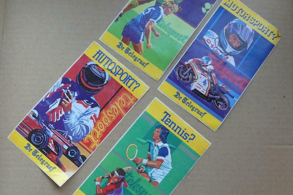 4 Stickers van De Telegraaf, Telesport, Enlèvement ou Envoi, Sport