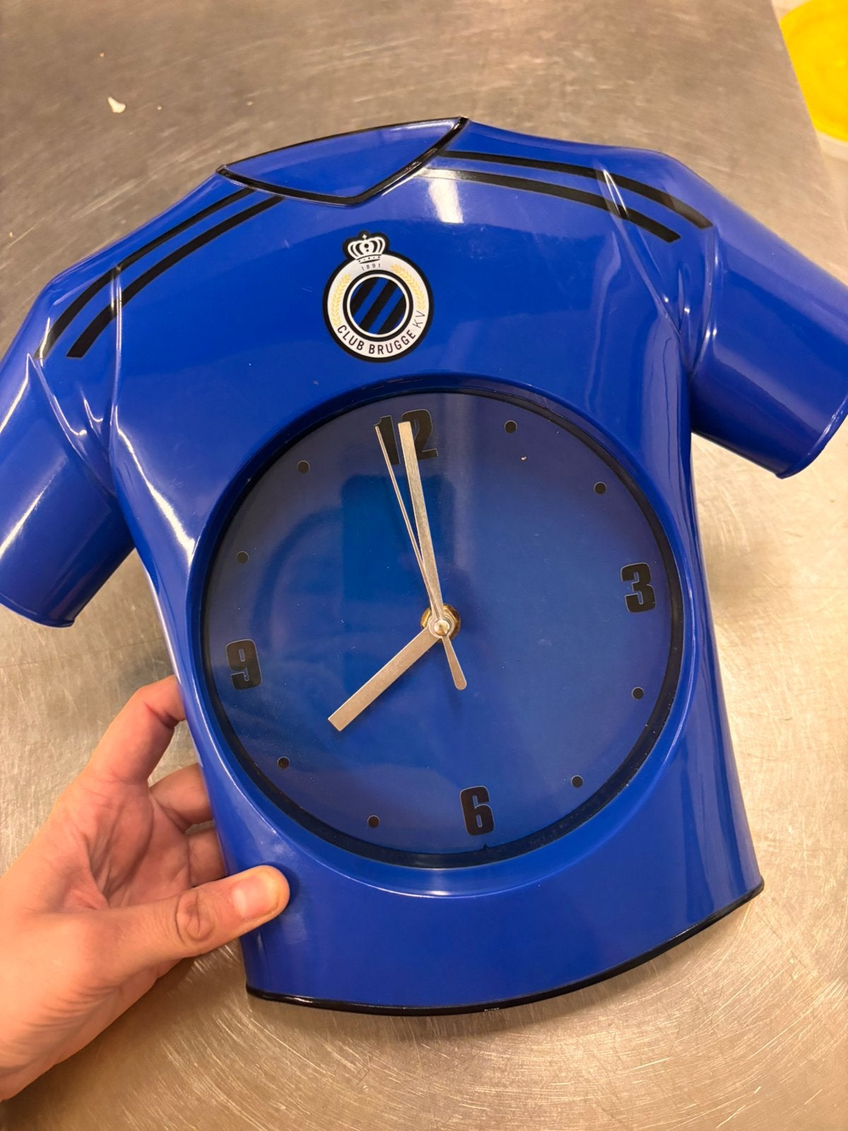 Klok van Club Brugge, Wandklok, Analoog, Ophalen of Verzenden, Zo goed als nieuw