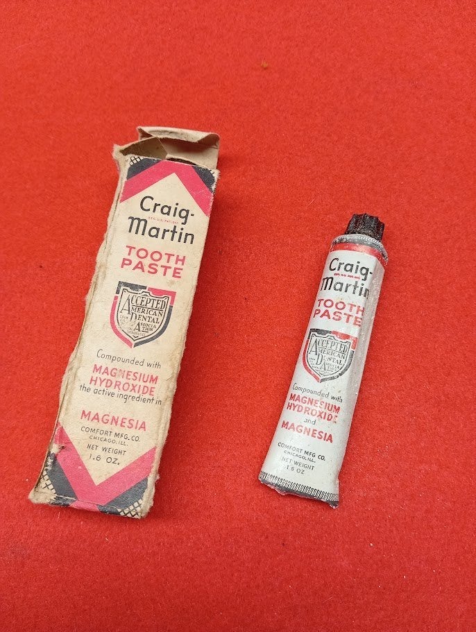 US WW2/ dentifrice Craig Martin, Collections, Objets militaires | Seconde Guerre mondiale, Armée de terre, Enlèvement ou Envoi