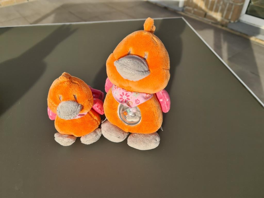 Mama en kindje eend, Noukie, Kinderen en Baby's, Speelgoed | Knuffels en Pluche, Ophalen, Zo goed als nieuw, Eend
