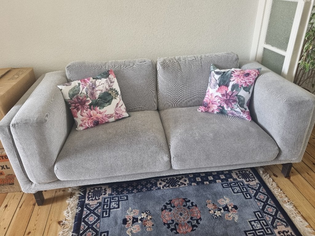 Canapé Nockeby IKEA Gris - Excellent état, 150 à 200 cm, Comme neuf, Enlèvement, Deux personnes