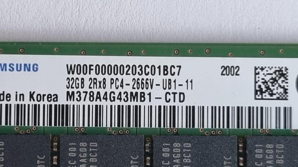 32GB DDR4 2666 UDIMM non-ECC (2Rx8) - Samsung, 32 GB, Enlèvement ou Envoi, DDR4, Comme neuf
