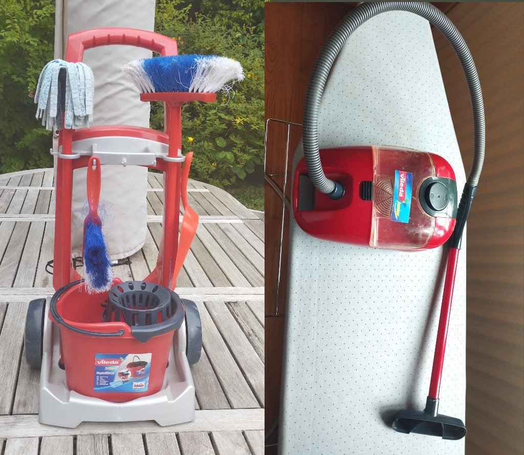 Chariot ménage 'Vileda' avec aspirateur, Enfants & Bébés, Enlèvement, Utilisé