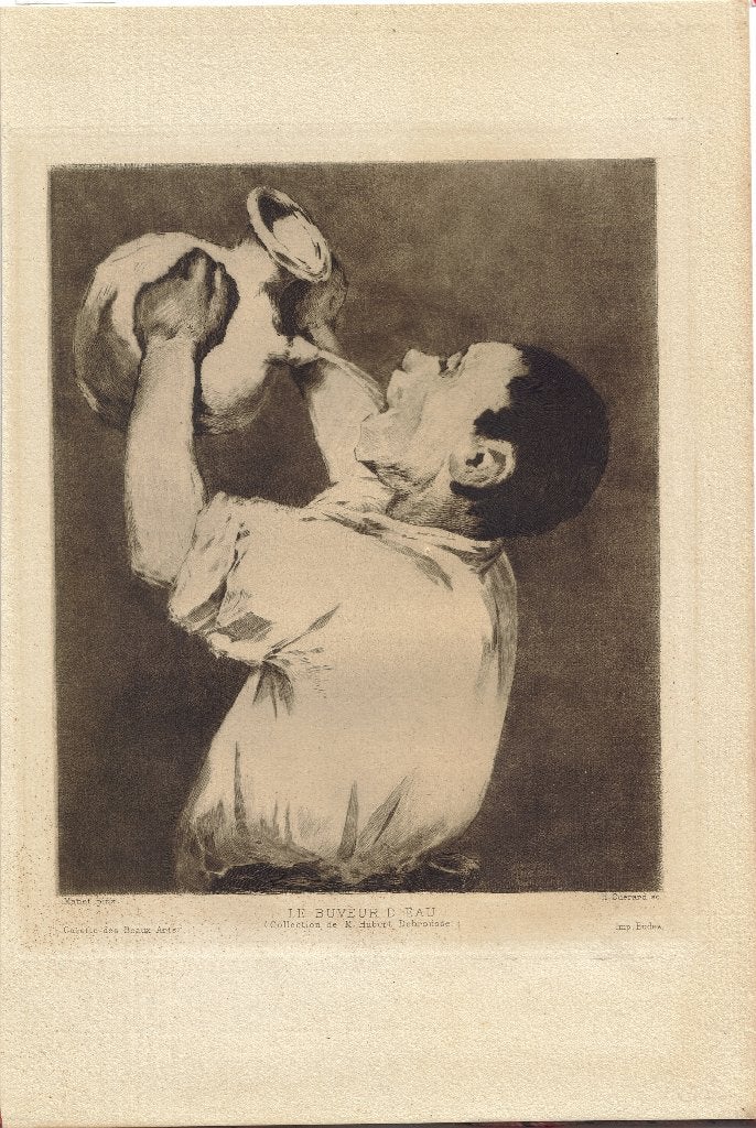 Henri Guérard ets "Le Buveur d'Eau" Gazette des Beaux-Arts, Enlèvement, Autres types, Moins de 50 cm, 5 – 50