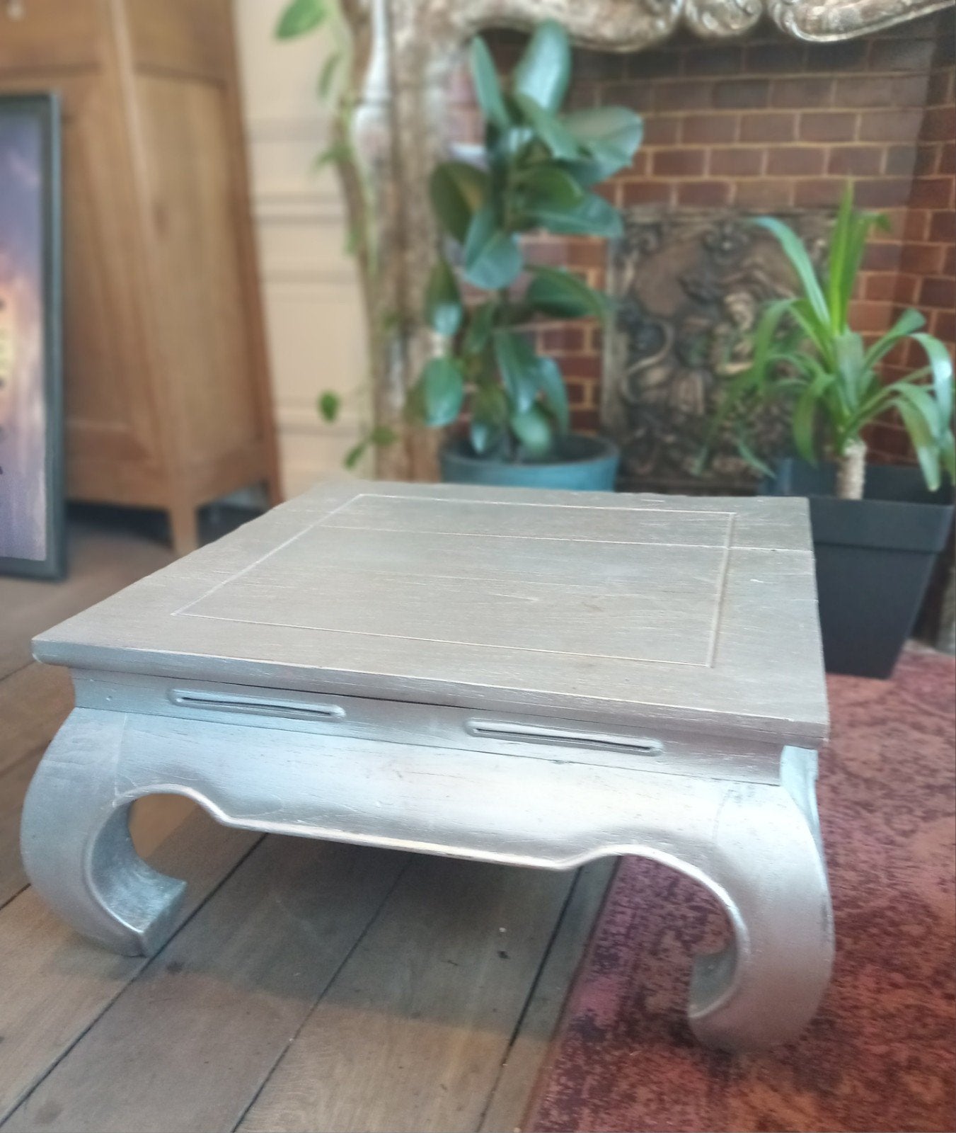 Table basse teck Maisons du Monde, Teck, 50 à 100 cm, Carré, Enlèvement