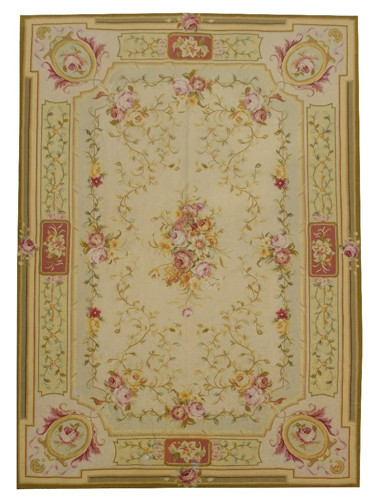 Tapis de style Aubusson XVIIIe siècle - : 180 x 278 cm, Antiek en Kunst, Antiek | Tapijten, Tafelkleden en Textiel, Verzenden