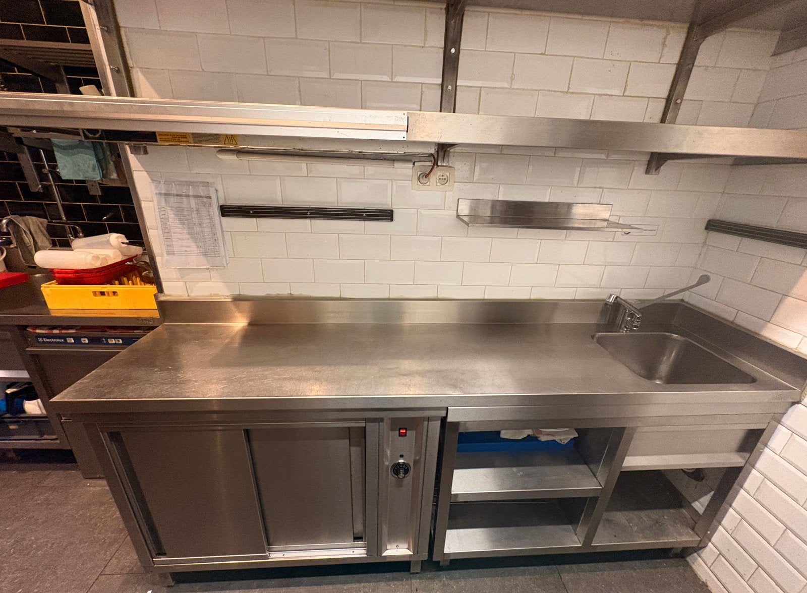 Professionele RVS keukenelement bestaande uit:, Huis en Inrichting, Keuken | Keukenelementen, Ophalen