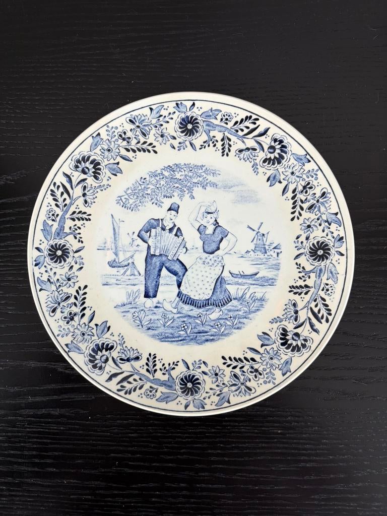 Assiette décorative Bleu de Delfts. ( Vintage 1950 ), Ophalen of Verzenden