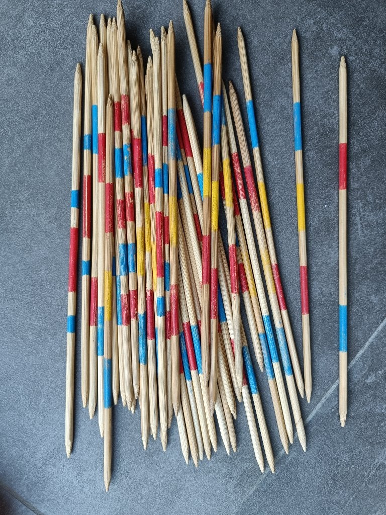 Mikado, Hobby en Vrije tijd, Gezelschapsspellen | Overige, Ophalen of Verzenden, Gebruikt