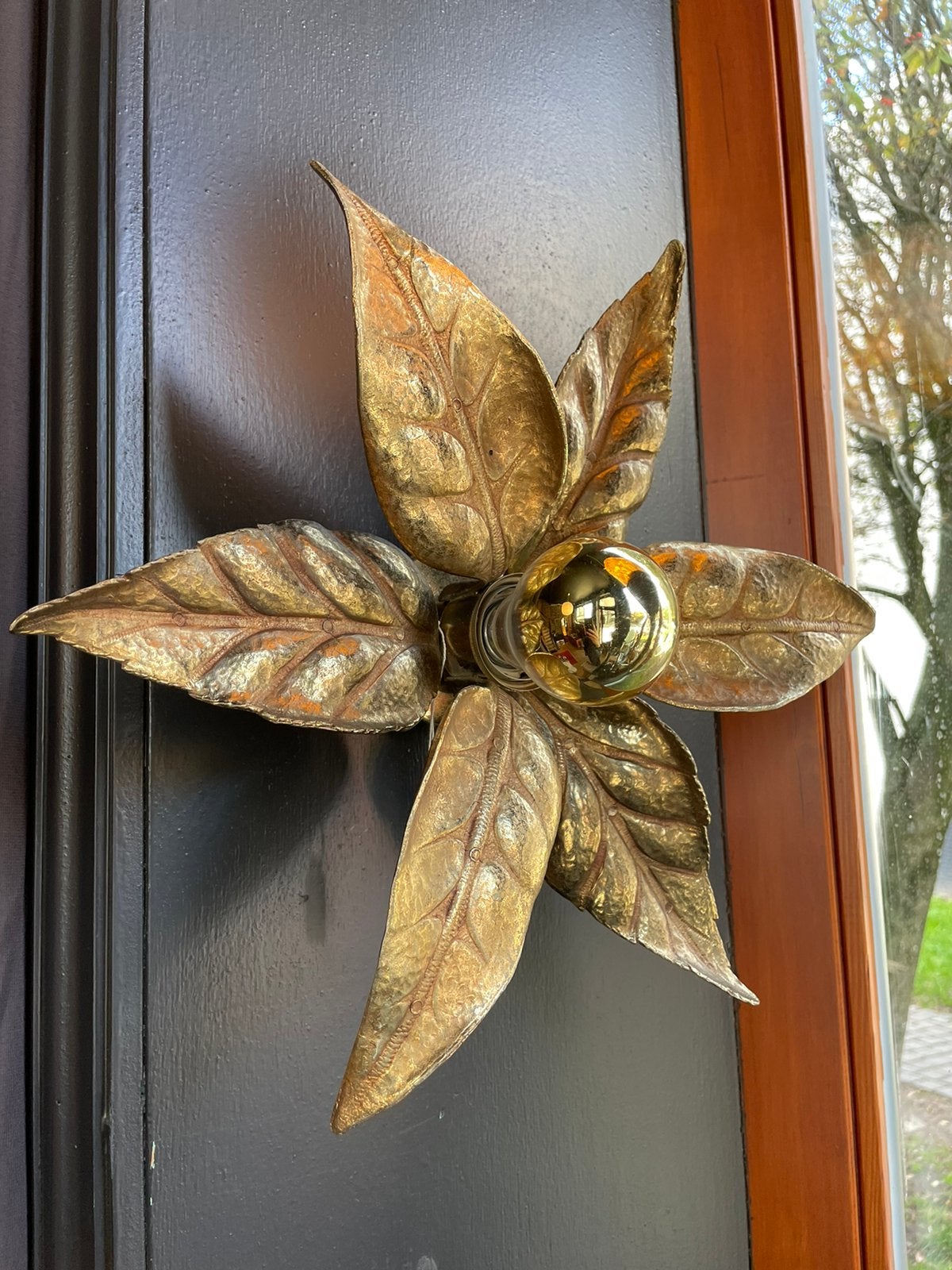 Willy Daro voor Massive wandlamp bloem messing, Ophalen of Verzenden, Zo goed als nieuw, Wandlamp