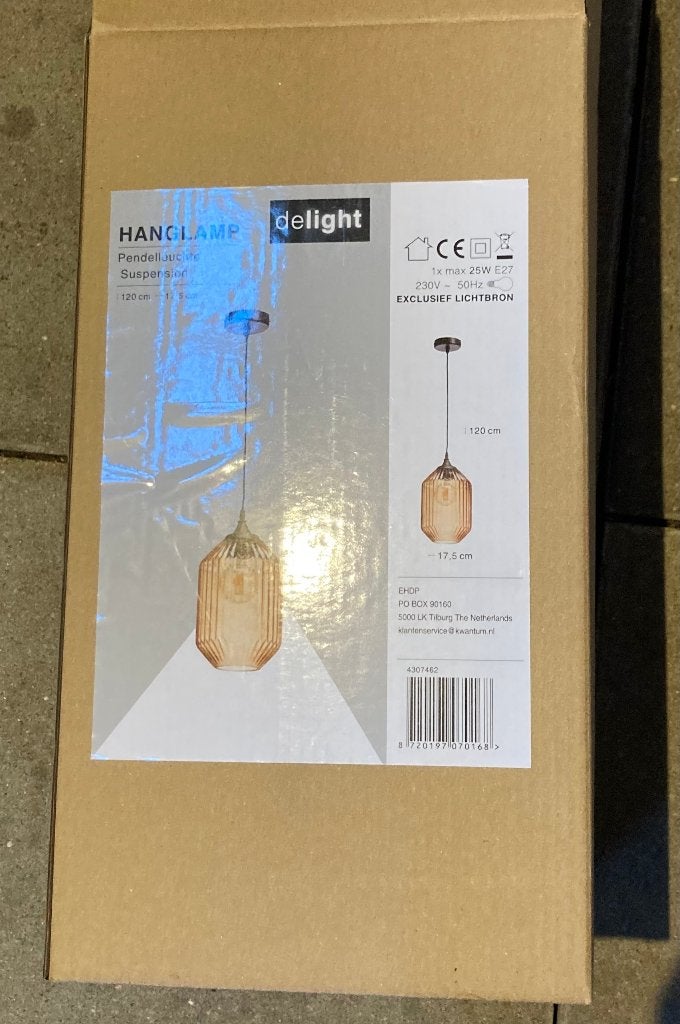 Hanglamp, Neuf, De lamp past perfect in een retro interieurstijl, Verre, Enlèvement