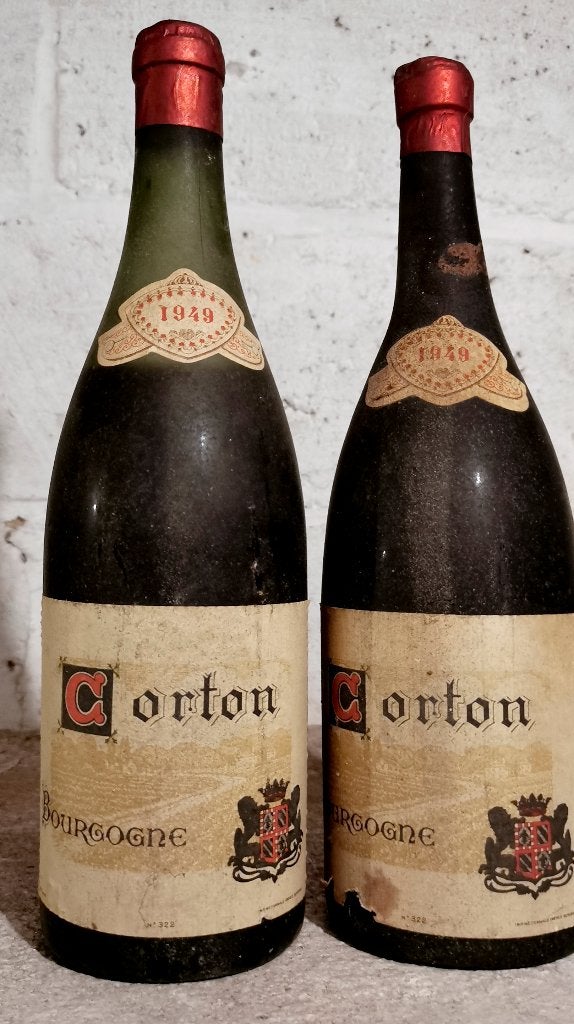 Bourgogne - CORTON - millésime 1949 - 2 bouteilles, Pleine, Enlèvement, Vin rouge, France