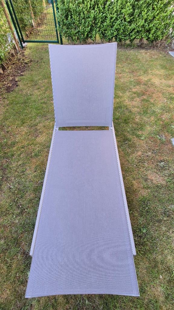 Ligbed - aluminium, Tuin en Terras, Ligbedden, Ophalen, Zo goed als nieuw, Aluminium, Verstelbaar