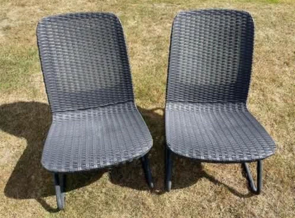 2 tuinstoelen Keter, Jardin & Terrasse, Chaises de jardin, Utilisé, Synthétique, Enlèvement