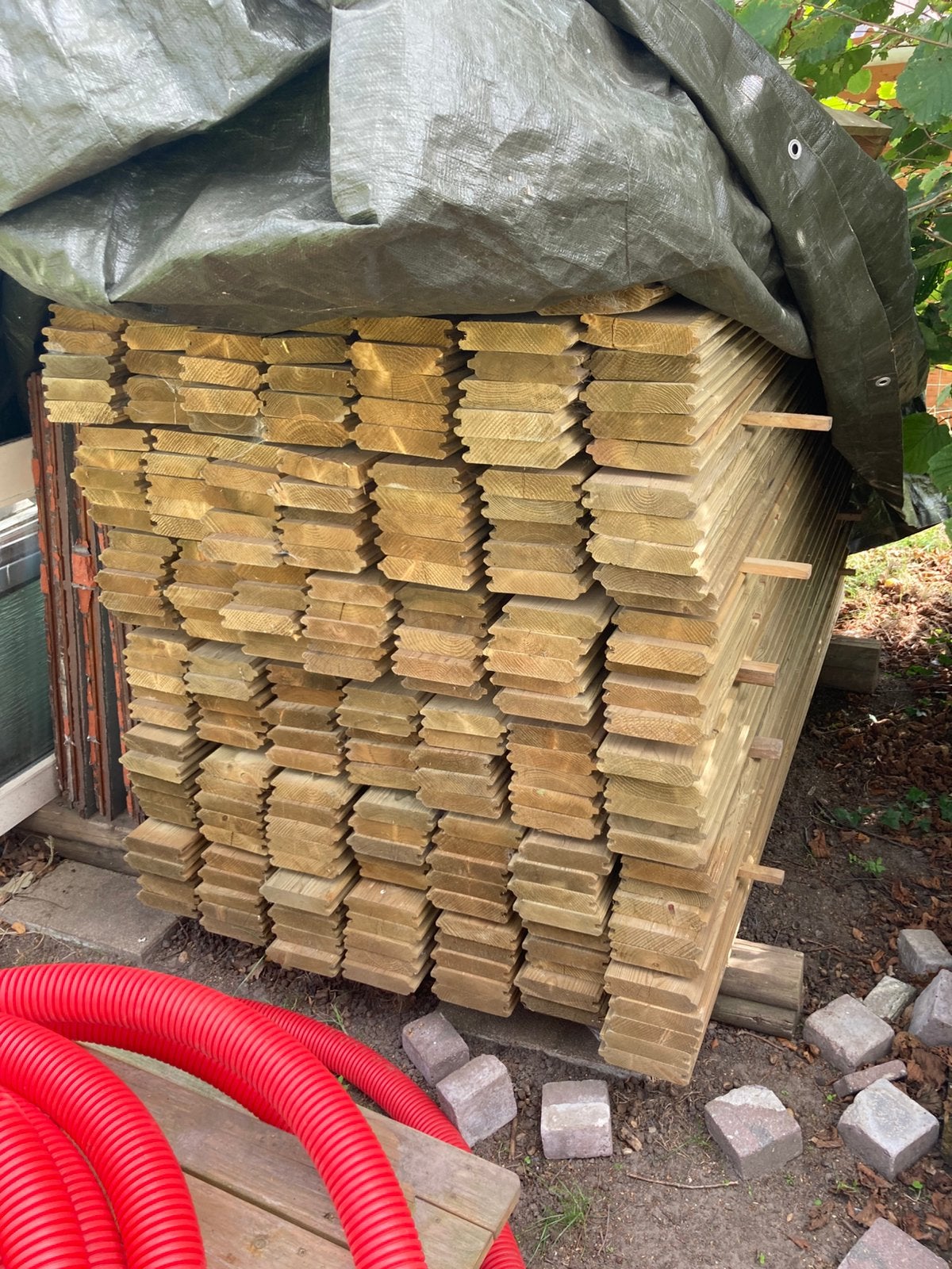 Houten planken (vuren) 3,5x13x200, Ophalen, 25 tot 50 mm, Zo goed als nieuw, 200 tot 250 cm