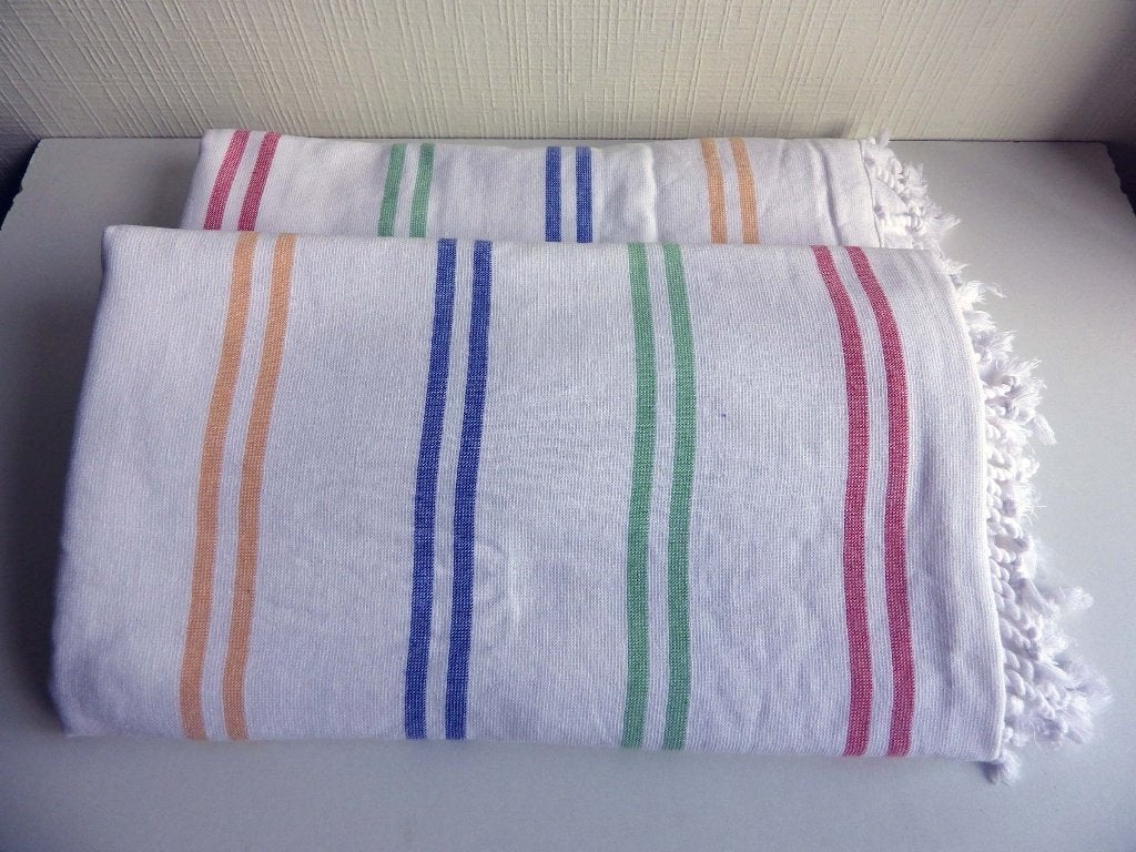 Hamamhanddoek of Strandlaken: €.5,00. p/st, Ophalen, Nieuw, Wit