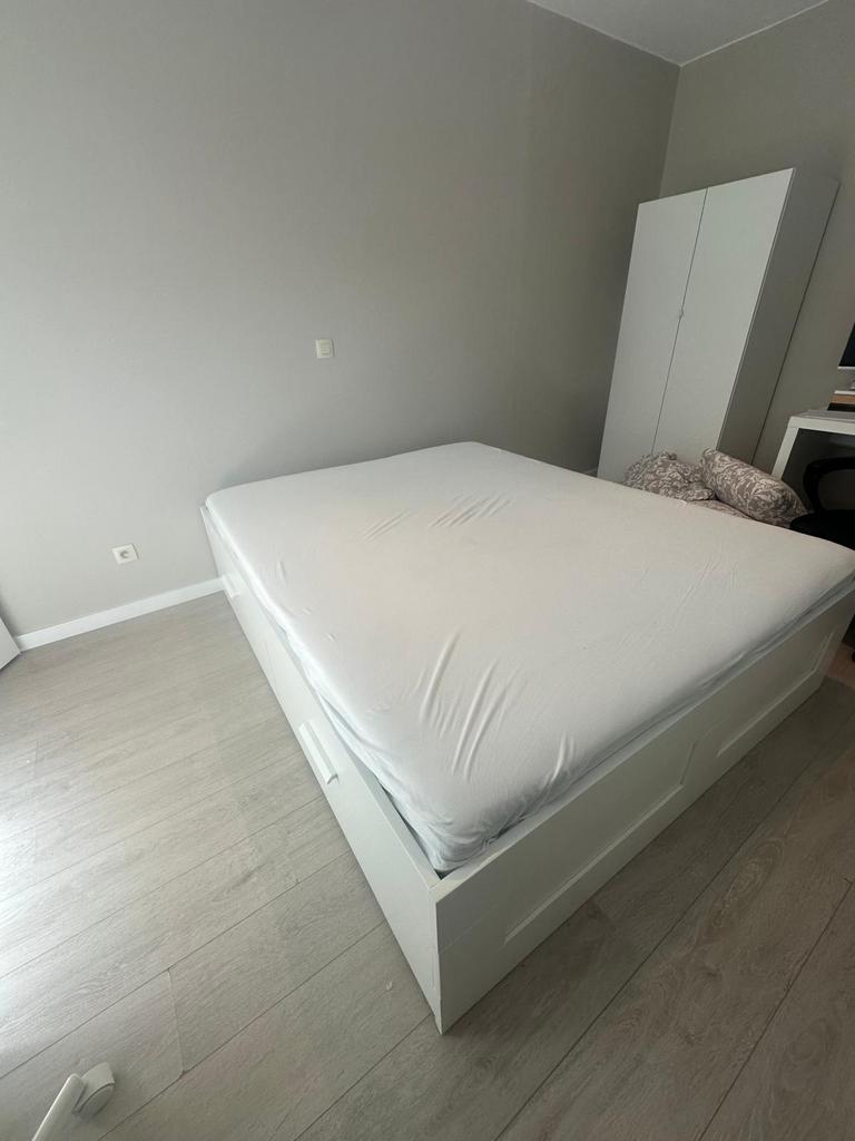 Bed Brimnes Ikea, Huis en Inrichting, Slaapkamer | Bedden, Ophalen, Gebruikt, Wit, 200 cm