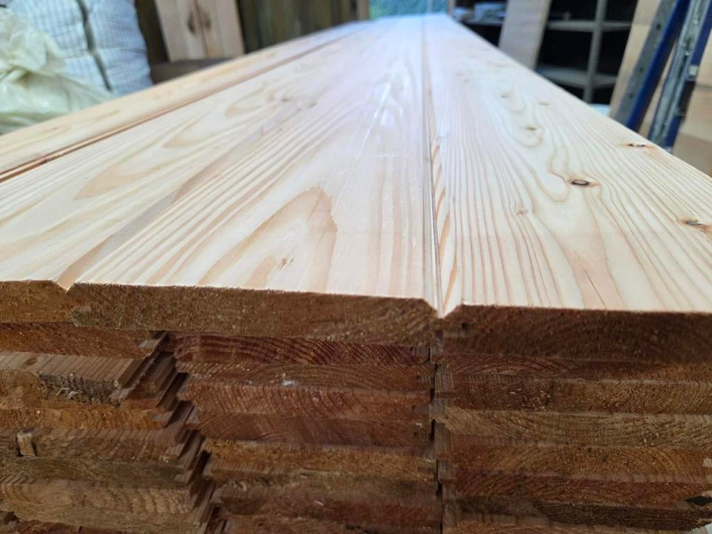 Larix planken tand en groef 3.20m – geschaafd – 49m², Ophalen, Planken