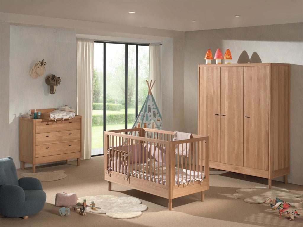 Forrest Oak baby-/peuterkamer - 70x140 - Massief eiken, Kinderen en Baby's