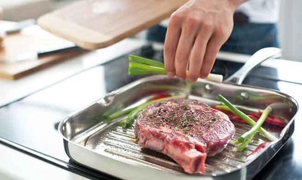 Nieuw | grillpan 26,5cm vierkant | BEKA - chef inox, Huis en Inrichting, Keuken | Potten en Pannen, Inox, Nieuw, Ophalen of Verzenden