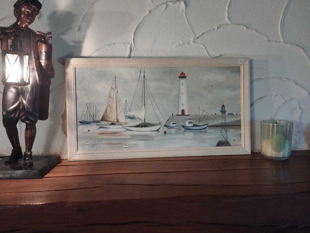 Frame + „Marine” verf. Perfecte conditie 60 x 30, Ophalen