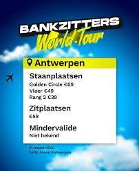 GEZOCHT: 2x tickets floor bankztitters lotto arena 20:30, Ophalen of Verzenden