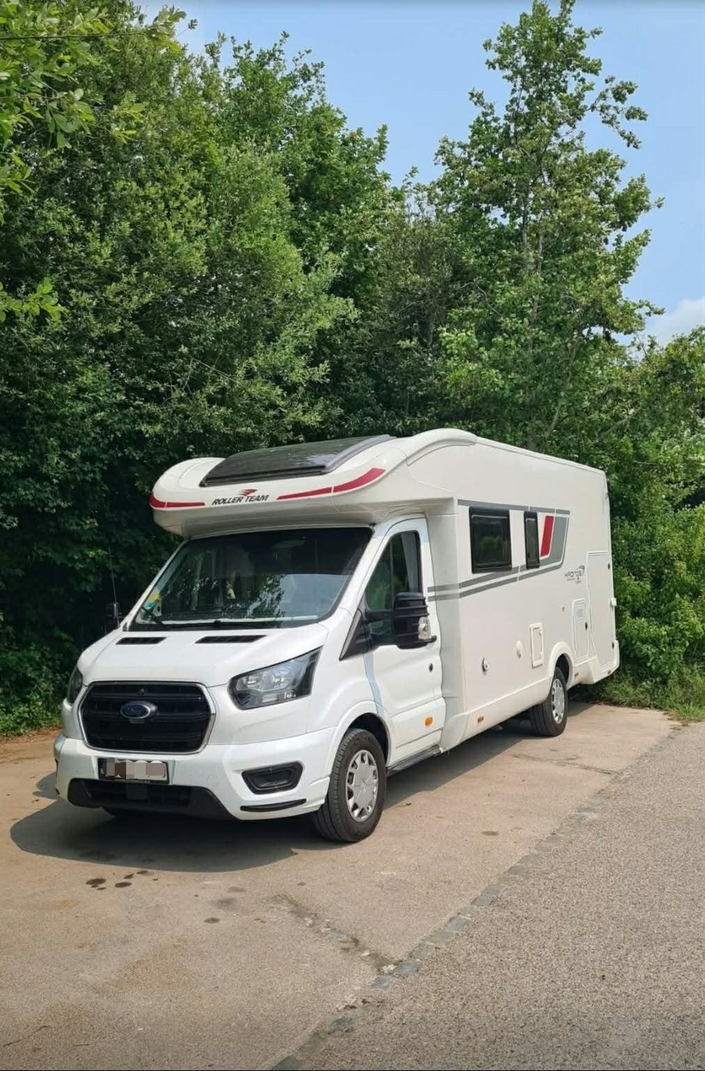 half-integraal camper Rollerteam, Porte-vélos, Toilette à cassette, Détecteur de fumée, Ford