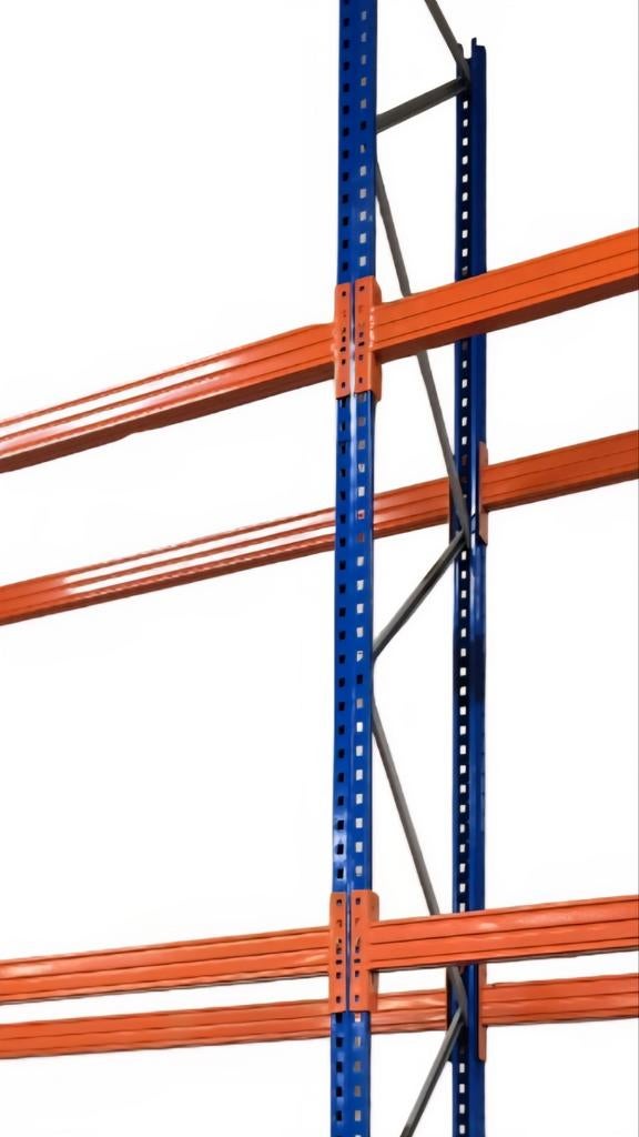 17 Meter racking stellingen 5m hoog 80cm diep balken 182,5cm, Ophalen, Gebruikt, IJzer